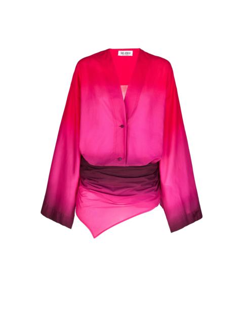 THE ATTICO RED, BLACK AND WINE MINI DRESS