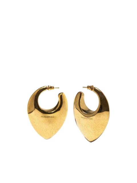 PANCONESI Spada logo-engraved hoop earrings