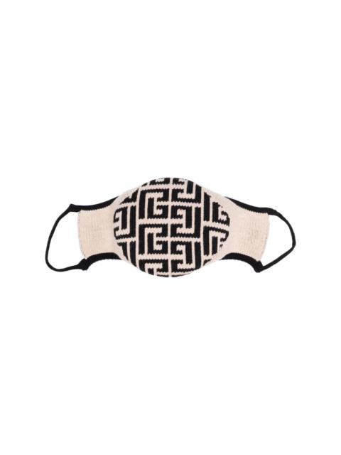 Balmain geometric-print face mask