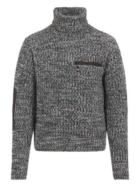 roll-neck elbow-patches sweater