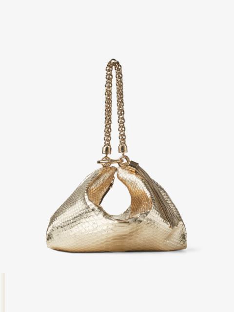 Callie
Champagne Metallic Snake Printed Leather Clutch Bag