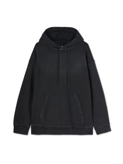 MSGM Cotton hooded sweatshirt with MSGM large logo print