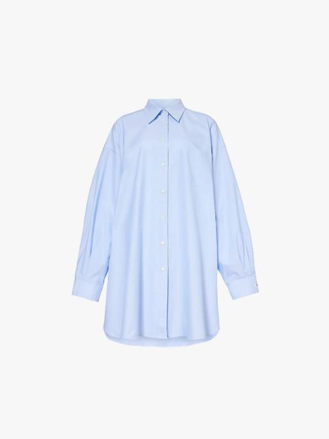 Patch-pocket oversized-fit cotton shirt