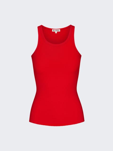 ÉTERNE High Neck Fitted Tank Rouge Rou