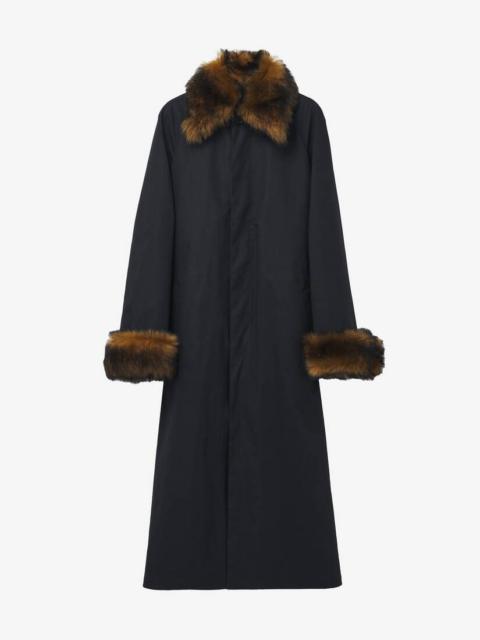 Alexander McQueen Shearling Detail Raincoat