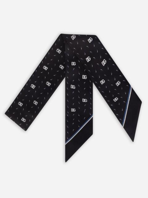 Dolce & Gabbana Cotton scarf with polka-dot print