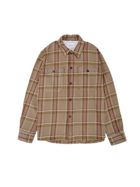NORSE PROJECTS Hjalmer Heavy Twill Check Overshirt Walnut