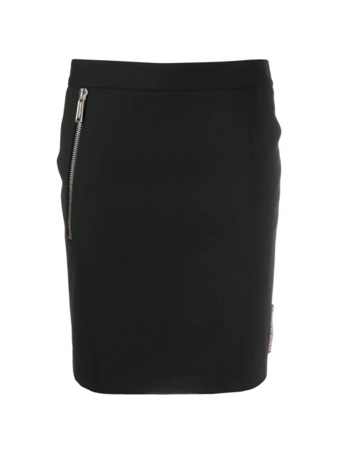 DSQUARED2 logo tag fitted skirt