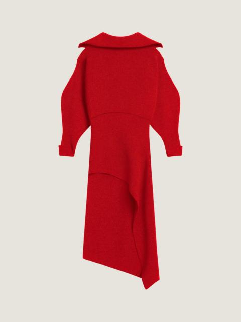 Givenchy SLASHED MIDI DRESS IN WOOL AND CASHMERE