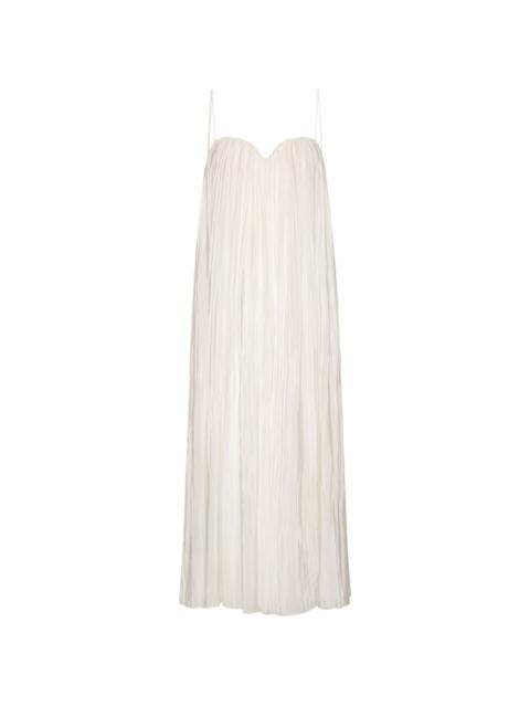 ROTATE pleated strap dress