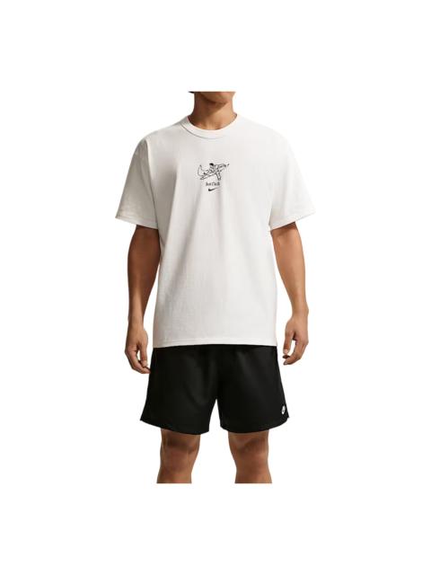Nike Nike Sportswear Comfortable Printed Relaxed Crew Neck T-Shirt 'White' IV2641-133