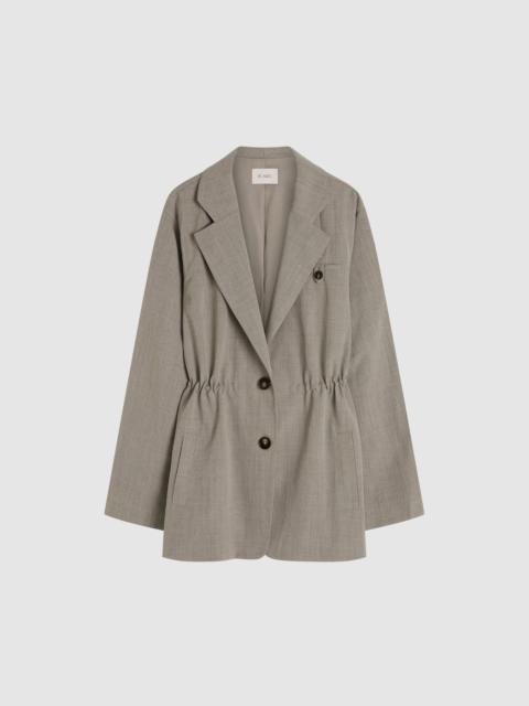 ST. AGNI Drawstring Waist Blazer - Pebble Melange