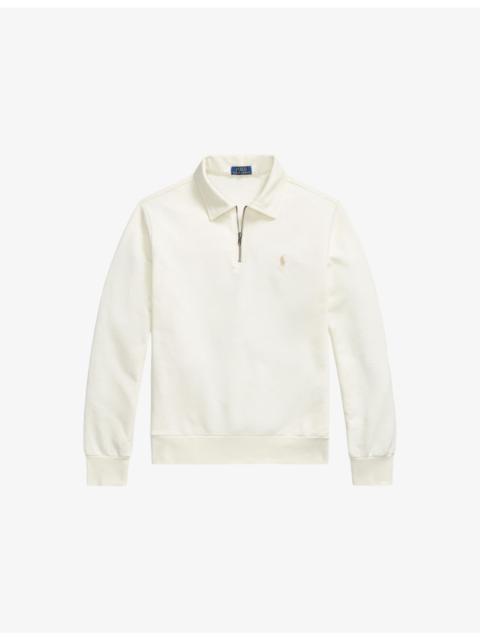 Polo Ralph Lauren Brand-Embroidered Quarter-Zip Cotton Sweatshirt