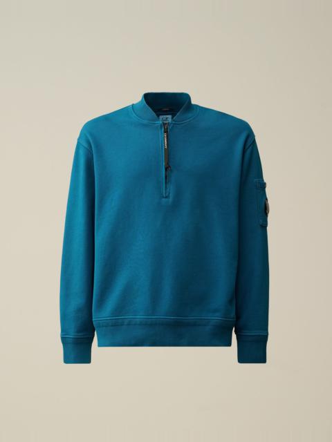 C.P. Company Cotton Diagonal Fleece Zipped Sweatshirt