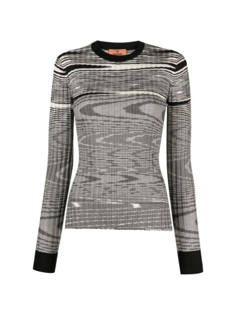 jacquard knitted longsleeved top