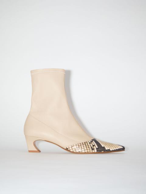 Acne Studios Heeled ankle boots - Almond beige