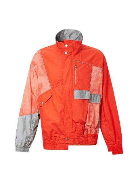 Men's Converse x Feng Chen Wang Crossover Splicing Contrasting Colors Casual Sports Jacket Orange 10