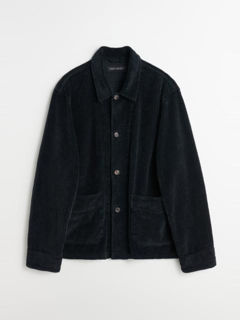 Our Legacy Archive Box Jacket Worn Black Rustic Cord