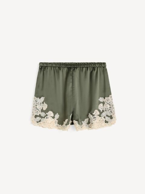 BY MALENE BIRGER By Malene Birger Eri Satin Shorts - Deep Lichen Green