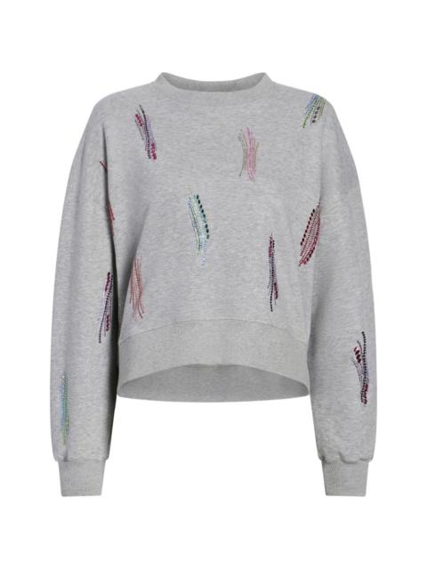 Cinq à Sept Paillette Whirl Brandy long-sleeve sweatshirt
