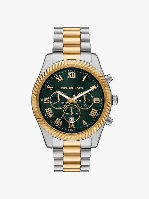 MICHAEL KORS Oversized Lexington Two-Tone Watch