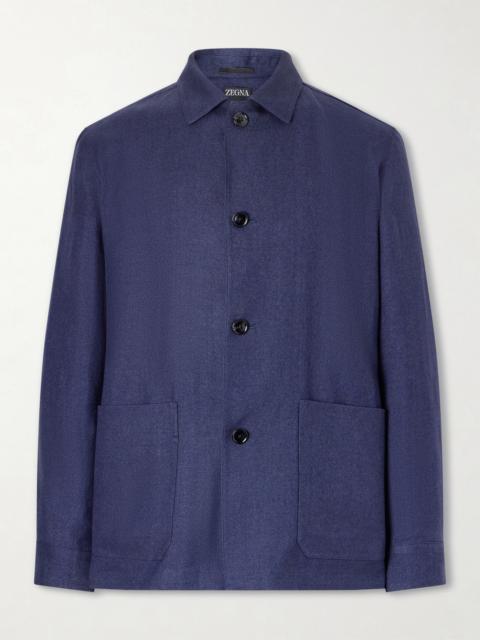ZEGNA Wool and Linen-Blend Chore Jacket