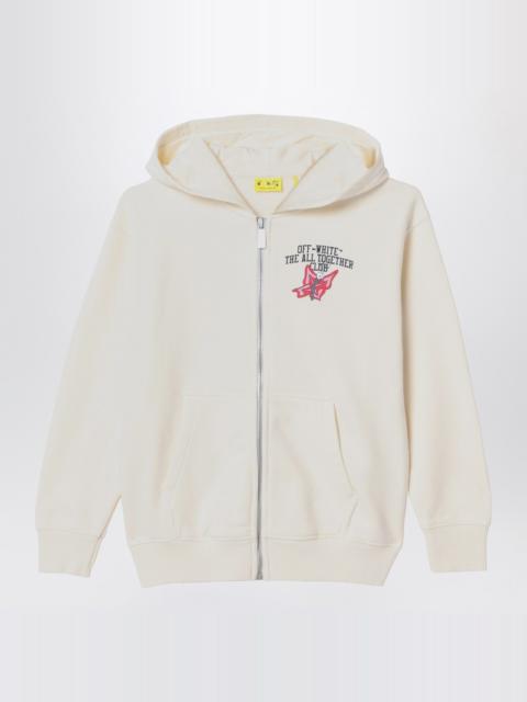 White hoodie with logo