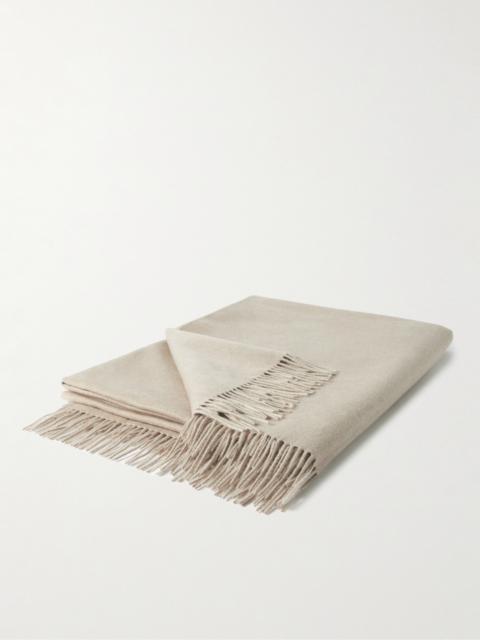 Brunello Cucinelli Fringed Cashmere and Silk-Blend Throw