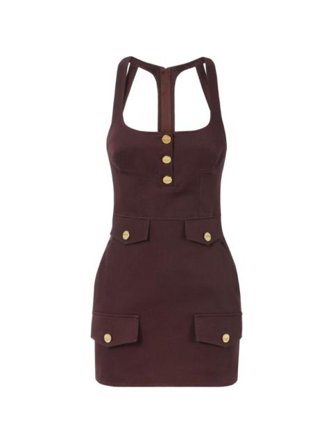 ELISABETTA FRANCHI flap button mini dress