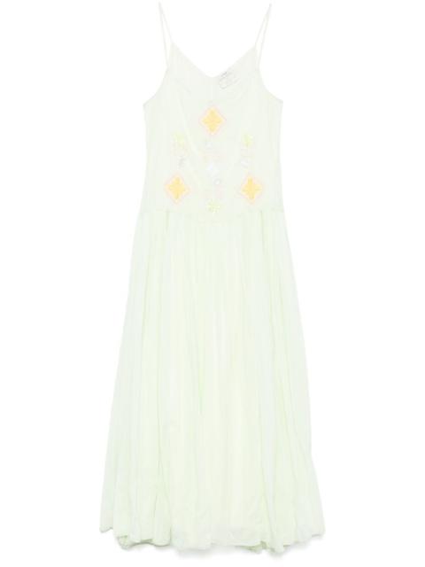 forte_forte geometric-embroidery maxi dress