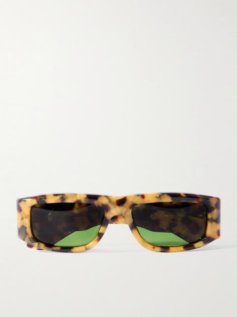 JACQUES MARIE MAGE Romi Rectangular-Frame Tortoiseshell Acetate Sunglasses