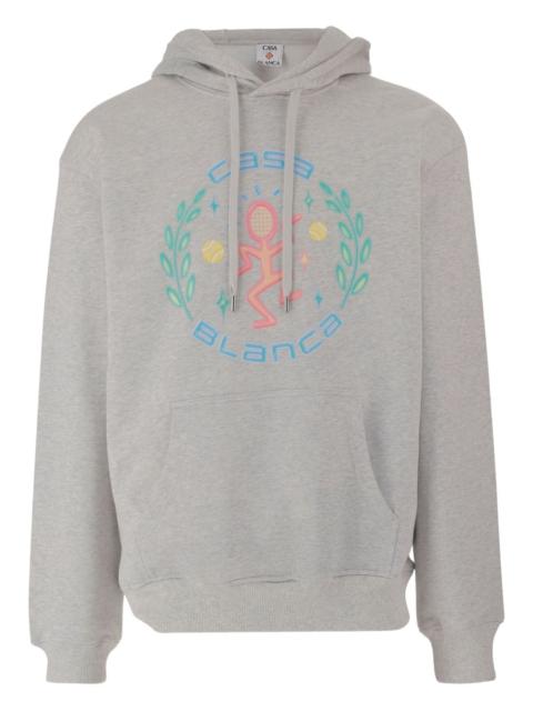 CASABLANCA adjustable hood logo sweatshirt