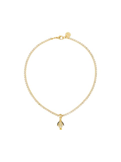 Gold Penguin Charm Necklace
