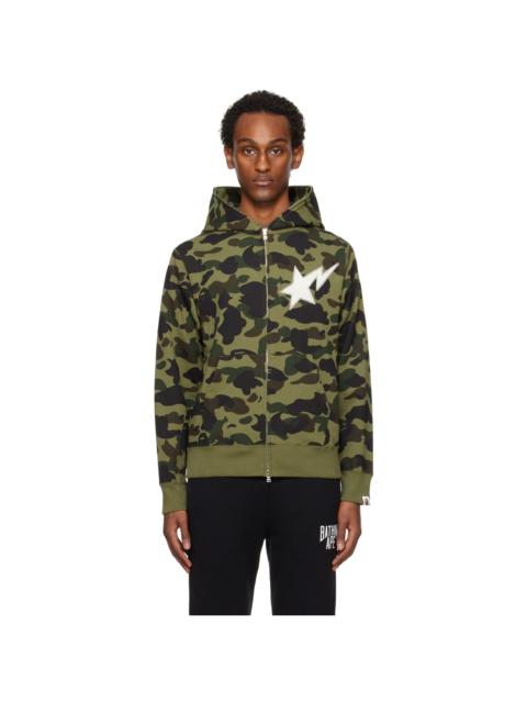 A BATHING APE® Green 1st Camo Hoodie