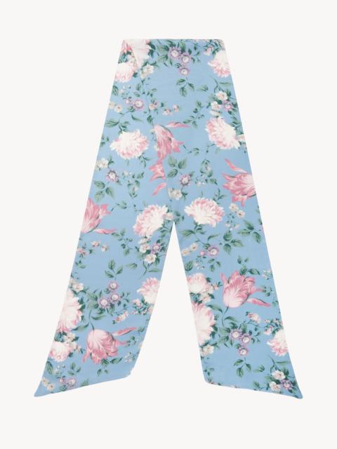 Chloé THE CHLOÉ PEONIES WIDE BANDEAU SCARF IN SILK CHARMEUSE