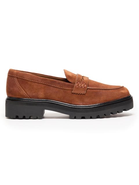 Reformation Women's Agathea 40MM Suede Lug-Sole Loafers - Cavalier Suede