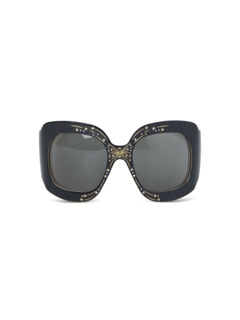 GUCCI firework-embellished square sunglasses
