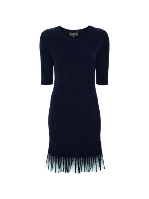 EMPORIO ARMANI pleated minidress