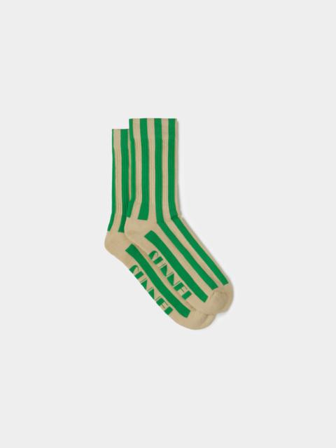 SUNNEI GREEN BI-PACK SOCKS