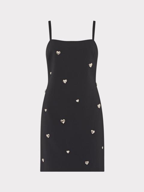 MILLY Colette Heart Applique Mini Dress