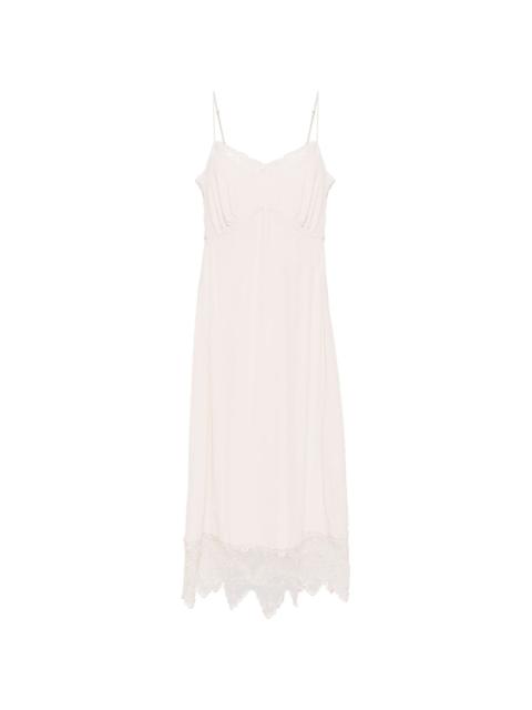 lace-trim slip dress