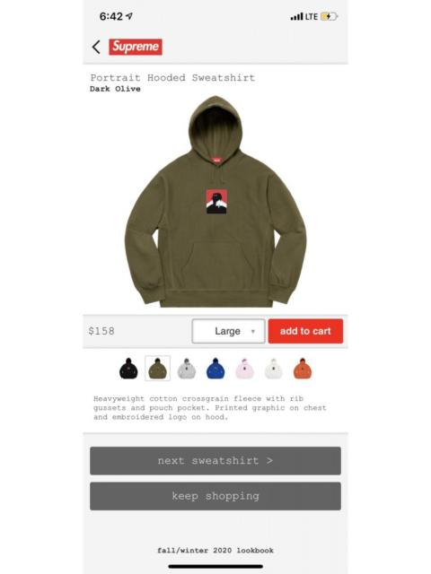 Supreme Portrait Hooded Sweatshirt FW20 | snkrvibes | REVERSIBLE