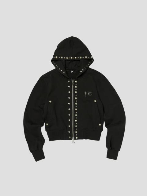 Thug Club TC STUDDED LINE CROPPED ZIP-UP HOODIE