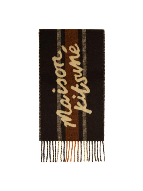 Brown Striped Scarf