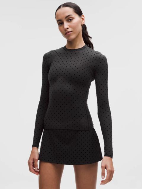 lululemon Wundermost Ultra-Soft Nulu Crewneck Long-Sleeve Shirt *Flocked