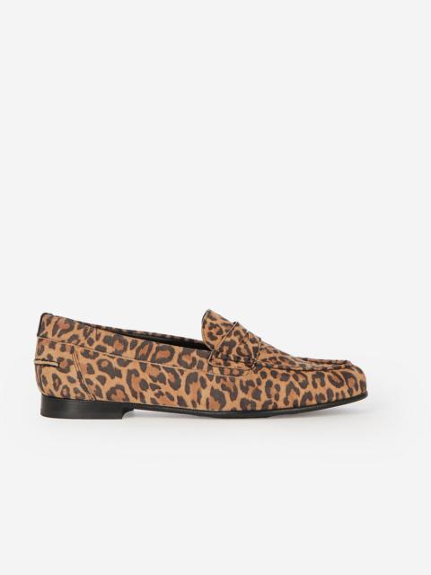 The Kooples LEOPARD PRINT LEATHER LOAFERS