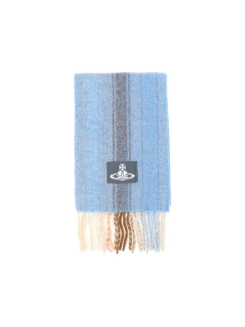 Vivienne Westwood striped logo-patch scarf