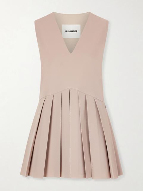 Jil Sander Pleated Wool-twill Top