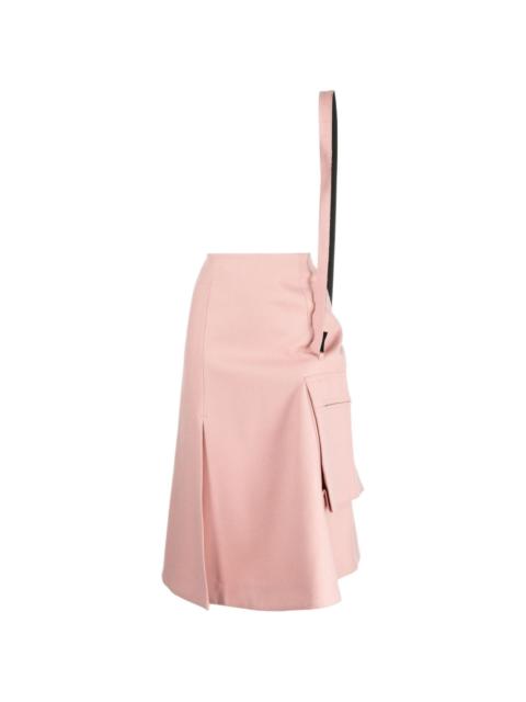 A-line wool midi skirt