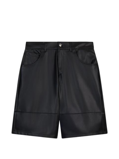 GCDS faux-leather five-pocket shorts